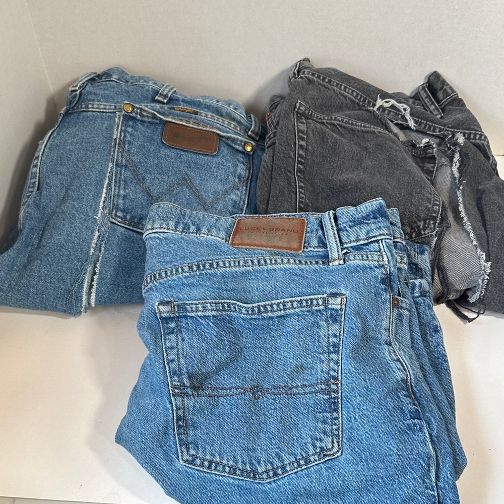 Denim bundle for crafts jeans wrangler lucky gap black blue
